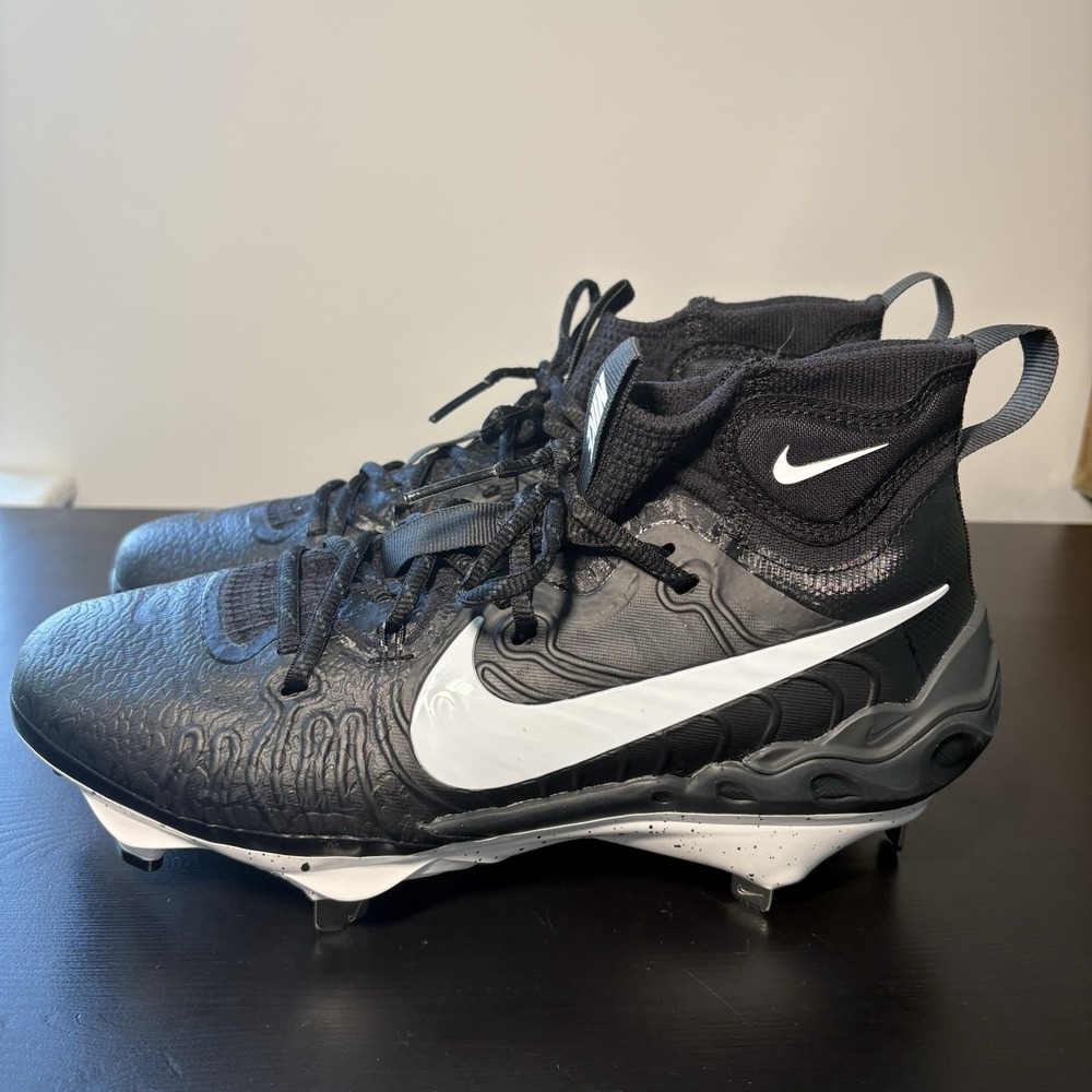Nike Alpha Huarache NXT Black White Baseball Cleats Men's Size 7.5 DJ6517-001